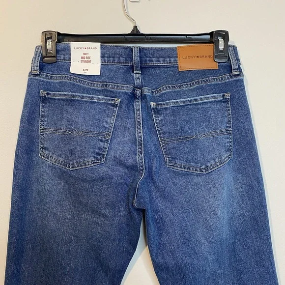 Lucky Brand Sweet Mid Rise Straight Cutoff Jeans Women's 8/29 Ankle Medium Wash - Picture 4 of 13